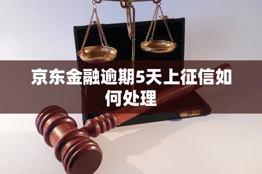 京东金融逾期5天上征信如何处理