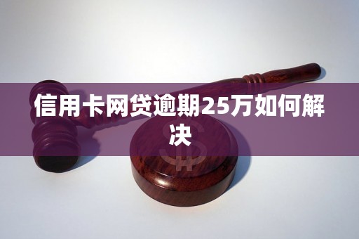 信用卡网贷逾期25万如何解决