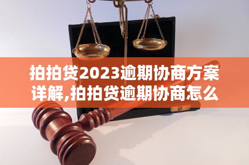 拍拍贷2023逾期协商方案详解,拍拍贷逾期协商怎么办