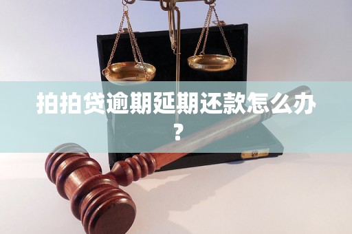 拍拍贷逾期延期还款怎么办？