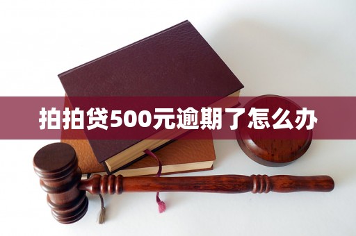 拍拍贷500元逾期了怎么办