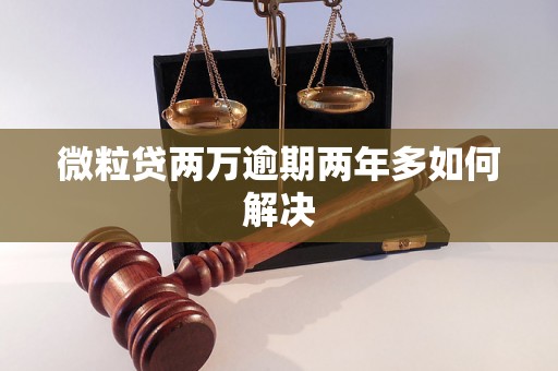 微粒贷两万逾期两年多如何解决