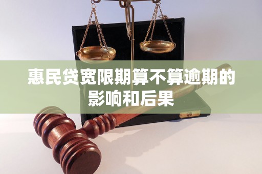 惠民贷宽限期算不算逾期的影响和后果