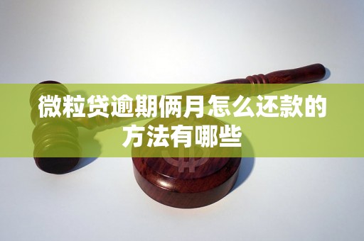 微粒贷逾期俩月怎么还款的方法有哪些