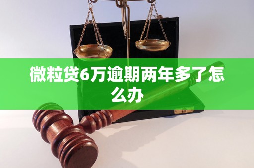 微粒贷6万逾期两年多了怎么办