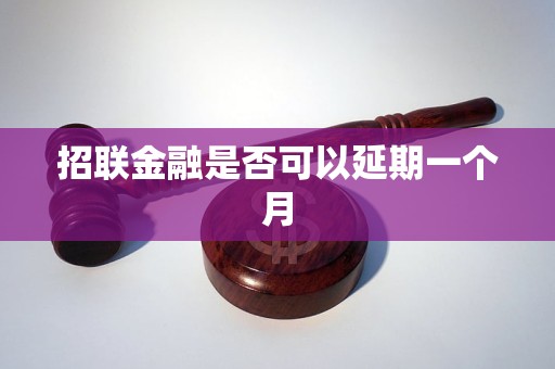 招联金融是否可以延期一个月