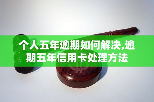 个人五年逾期如何解决,逾期五年信用卡处理方法