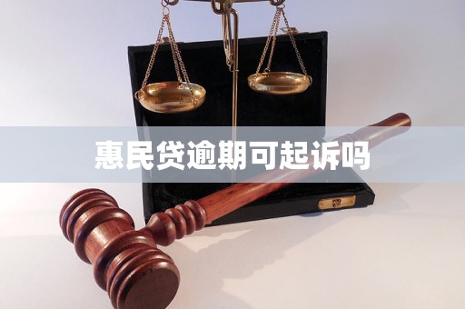 惠民贷逾期可起诉吗