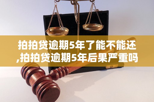 拍拍贷逾期5年了能不能还,拍拍贷逾期5年后果严重吗