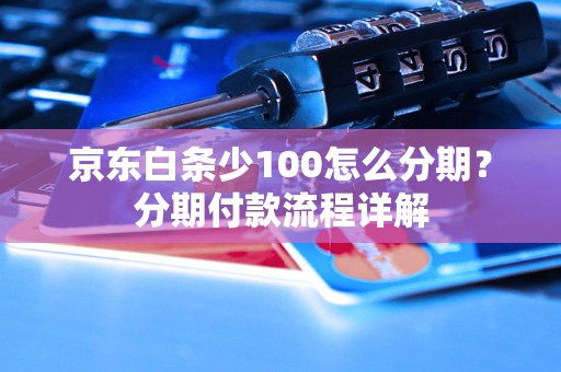 京东白条少100怎么分期？分期付款流程详解