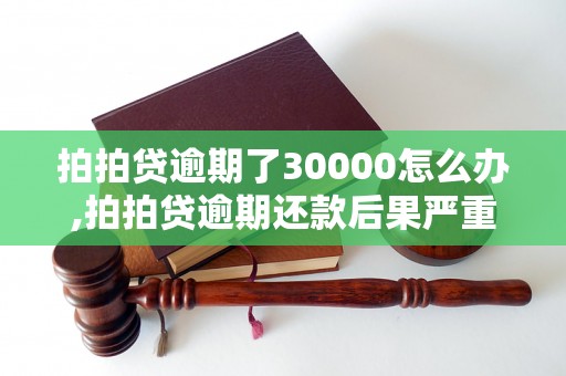 拍拍贷逾期了30000怎么办,拍拍贷逾期还款后果严重吗