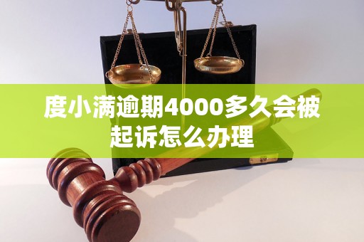 度小满逾期4000多久会被起诉怎么办理