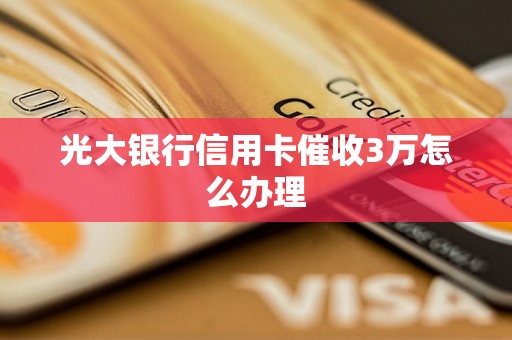 光大银行信用卡催收3万怎么办理