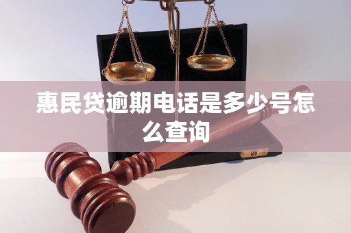 惠民贷逾期电话是多少号怎么查询