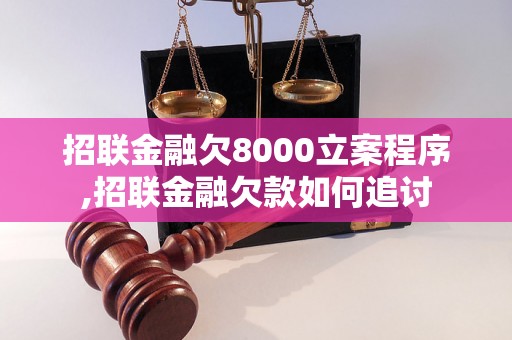 招联金融欠8000立案程序,招联金融欠款如何追讨