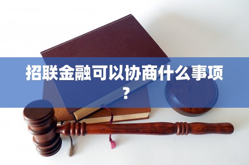 招联金融可以协商什么事项？