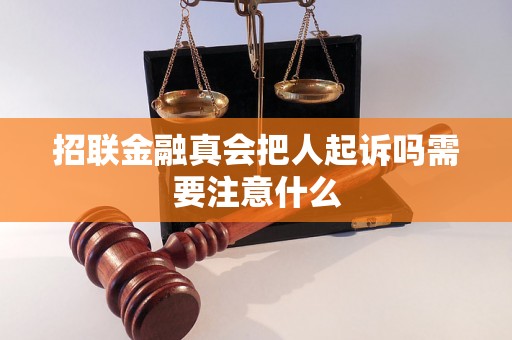 招联金融真会把人起诉吗需要注意什么