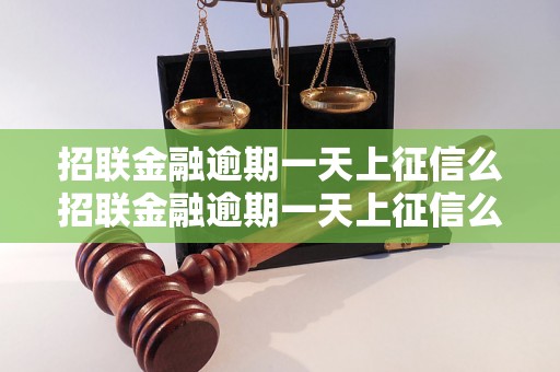 招联金融逾期一天上征信么招联金融逾期一天上征信么