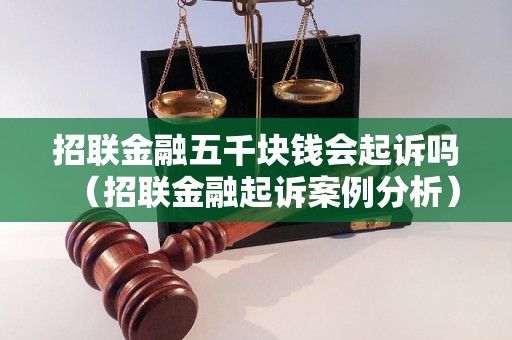 招联金融五千块钱会起诉吗（招联金融起诉案例分析）