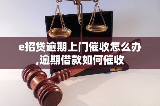 e招贷逾期上门催收怎么办,逾期借款如何催收