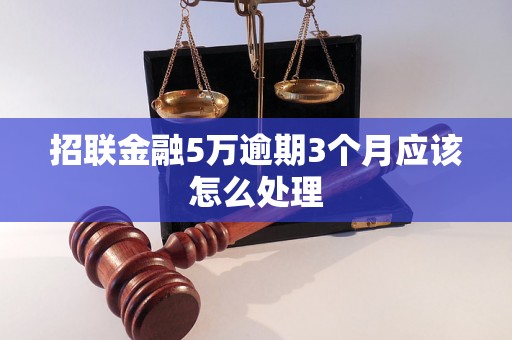 招联金融5万逾期3个月应该怎么处理