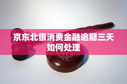 京东北银消费金融逾期三天如何处理