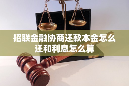 招联金融协商还款本金怎么还和利息怎么算