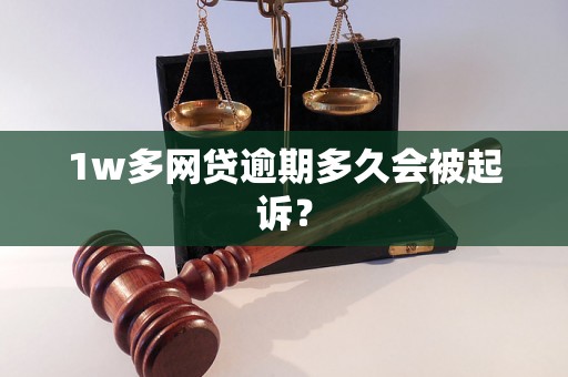 1w多网贷逾期多久会被起诉？