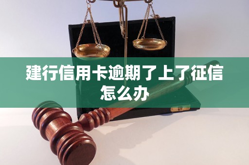 建行信用卡逾期了上了征信怎么办