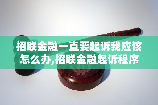 招联金融一直要起诉我应该怎么办,招联金融起诉程序及法律应对措施