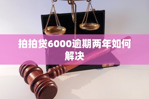 拍拍贷6000逾期两年如何解决