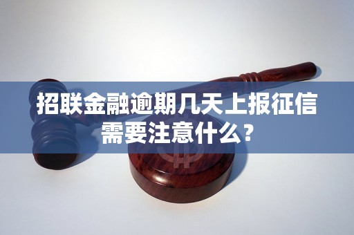 招联金融逾期几天上报征信需要注意什么？