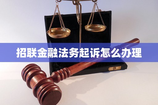 招联金融法务起诉怎么办理