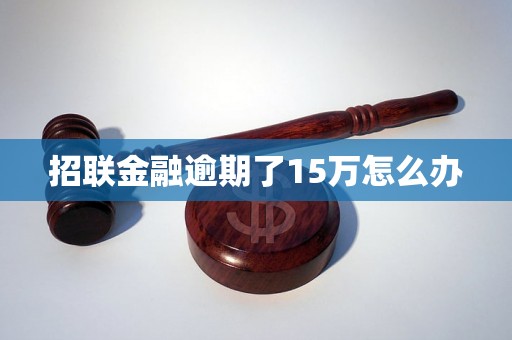 招联金融逾期了15万怎么办