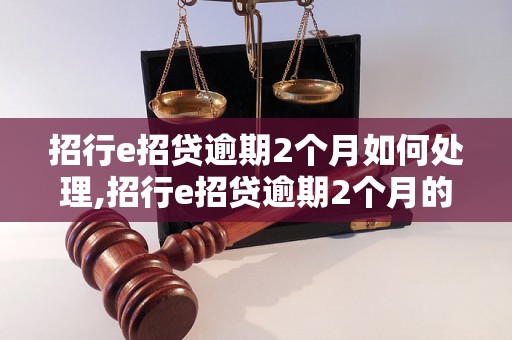 招行e招贷逾期2个月如何处理,招行e招贷逾期2个月的后果