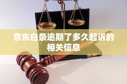 京东白条逾期了多久起诉的相关信息