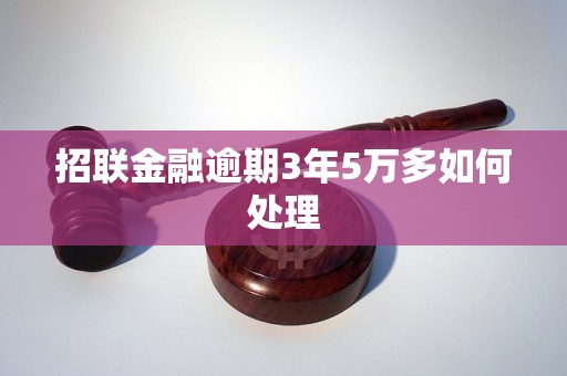 招联金融逾期3年5万多如何处理