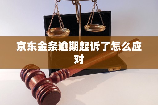 京东金条逾期起诉了怎么应对