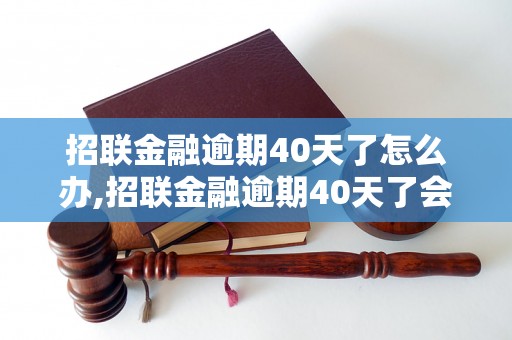 招联金融逾期40天了怎么办,招联金融逾期40天了会有什么后果