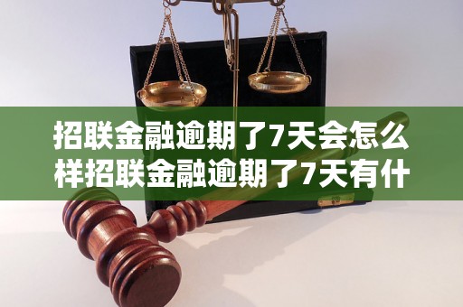 招联金融逾期了7天会怎么样招联金融逾期了7天有什么后果