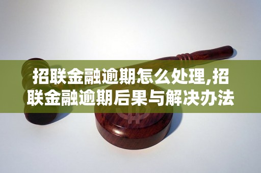 招联金融逾期怎么处理,招联金融逾期后果与解决办法