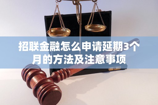 招联金融怎么申请延期3个月的方法及注意事项