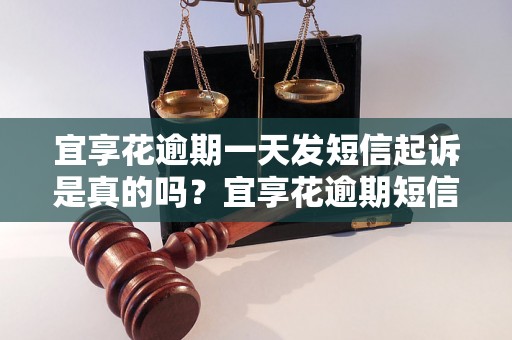 宜享花逾期一天发短信起诉是真的吗？宜享花逾期短信催收真实案例