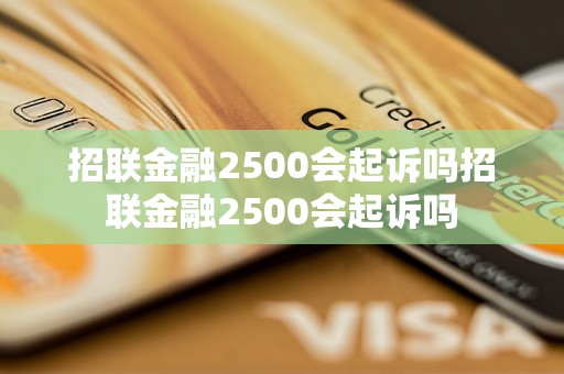 招联金融2500会起诉吗招联金融2500会起诉吗