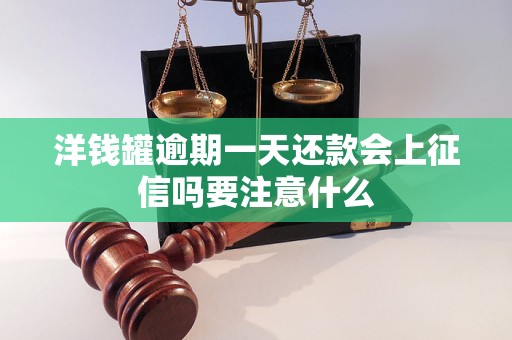 洋钱罐逾期一天还款会上征信吗要注意什么