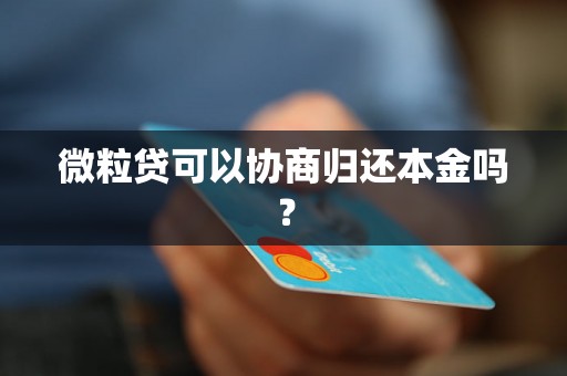 微粒贷可以协商归还本金吗？