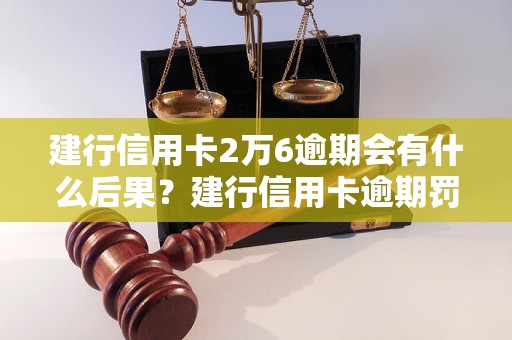 建行信用卡2万6逾期会有什么后果？建行信用卡逾期罚息和滞纳金如何计算？