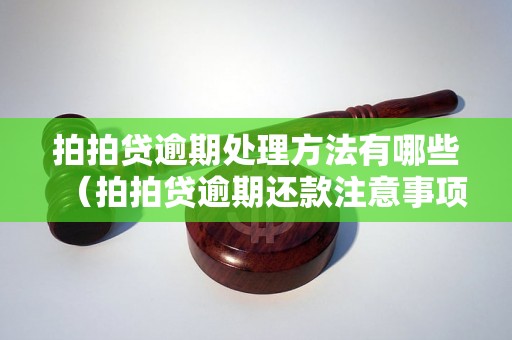 拍拍贷逾期处理方法有哪些（拍拍贷逾期还款注意事项）