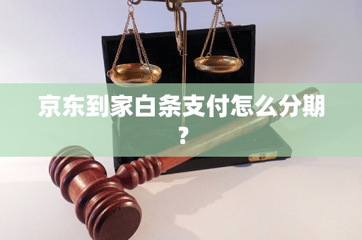 京东到家白条支付怎么分期？