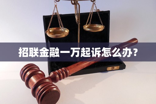 招联金融一万起诉怎么办？